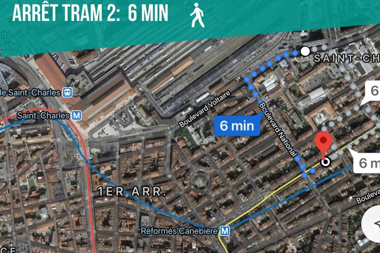 5 Minutes Saint Charles Lägenhet Marseille
